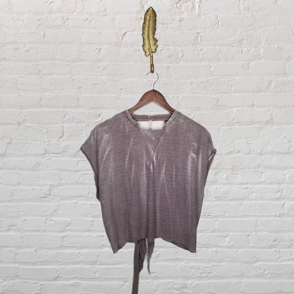 Free People: Break Up Tee Solid/ White Moss Bleach